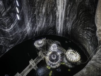 UFOs underground - UFO-shaped constructions in the Terezia Mina, Salina Turda, Romania