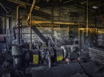 Old Compressor in the old Ferrum foundry in Schafisheim, Switzerland, Schweiz