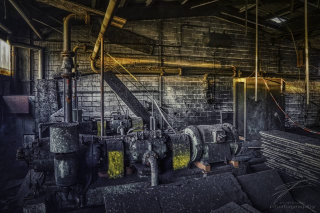 Old Compressor in the old Ferrum foundry in Schafisheim, Switzerland, Schweiz