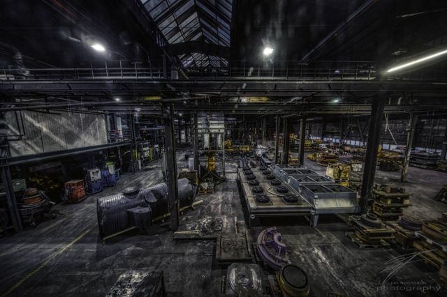 Factory Work Floor in the old Ferrum foundry in Schafisheim, Switzerland, Schweiz