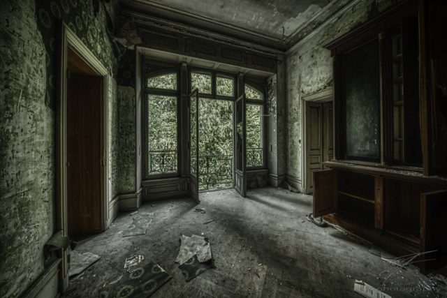 Let there be Light - a room in the abandoned Château Lumiere, a villa / manision in Alsace, France