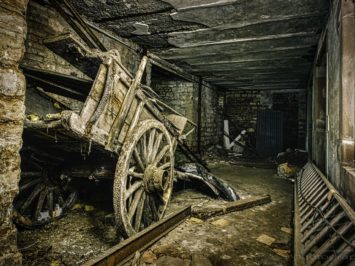 Laid in Wheels - A carriage in the basement of the Château Lumière